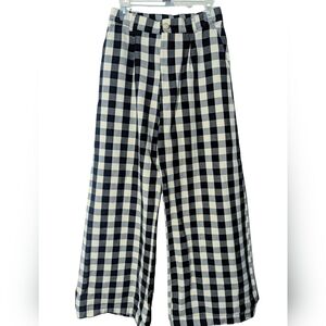 Big Bud Press Wide Leg Gingham Trousers Small